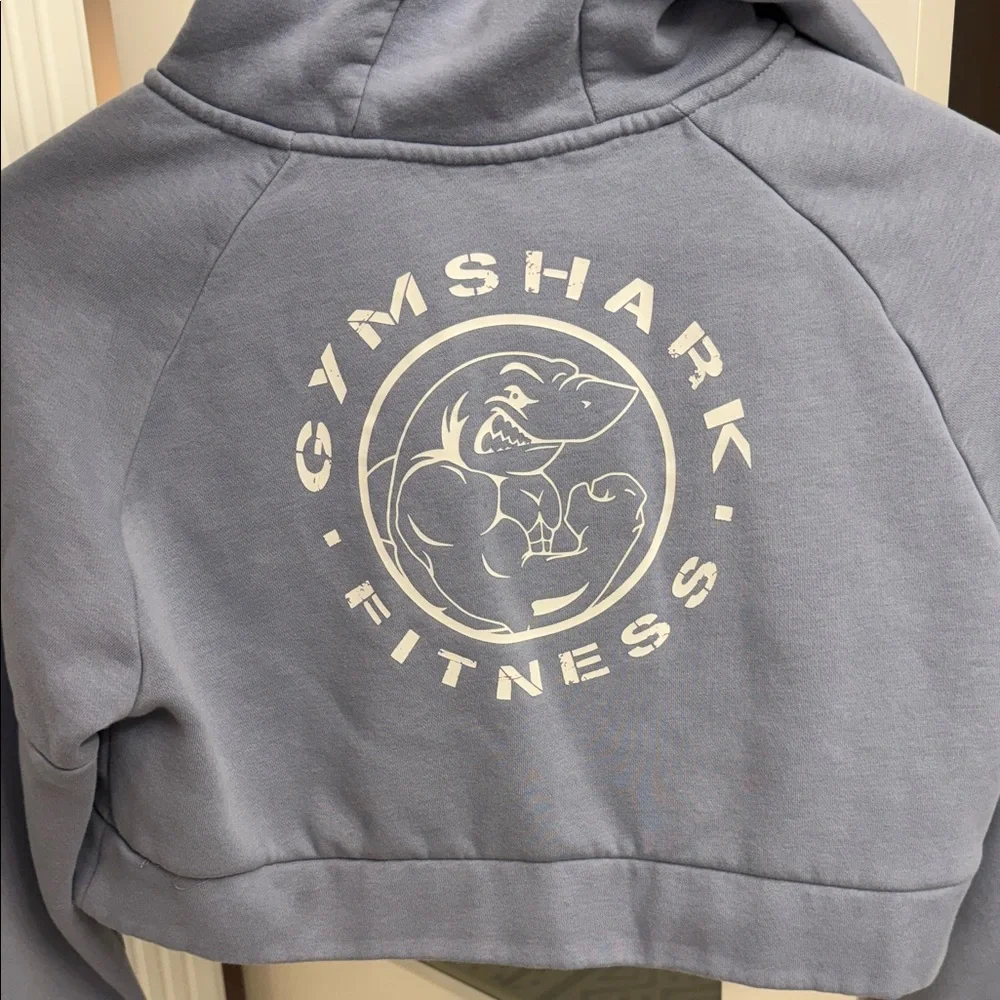 Light Blue Cropped GymShark Hoodie - Picture 4 of 5